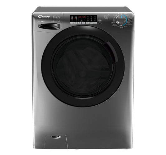 Candy Front Load Washing Machine, 8 kg, 1400 RPM, Anthracite, CSO486TWMBR6-19
