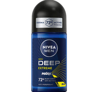 Nivea Men Deep Extreme MaxxTech Roll-On with Black Carbon 72H Odor Protection 50 ml