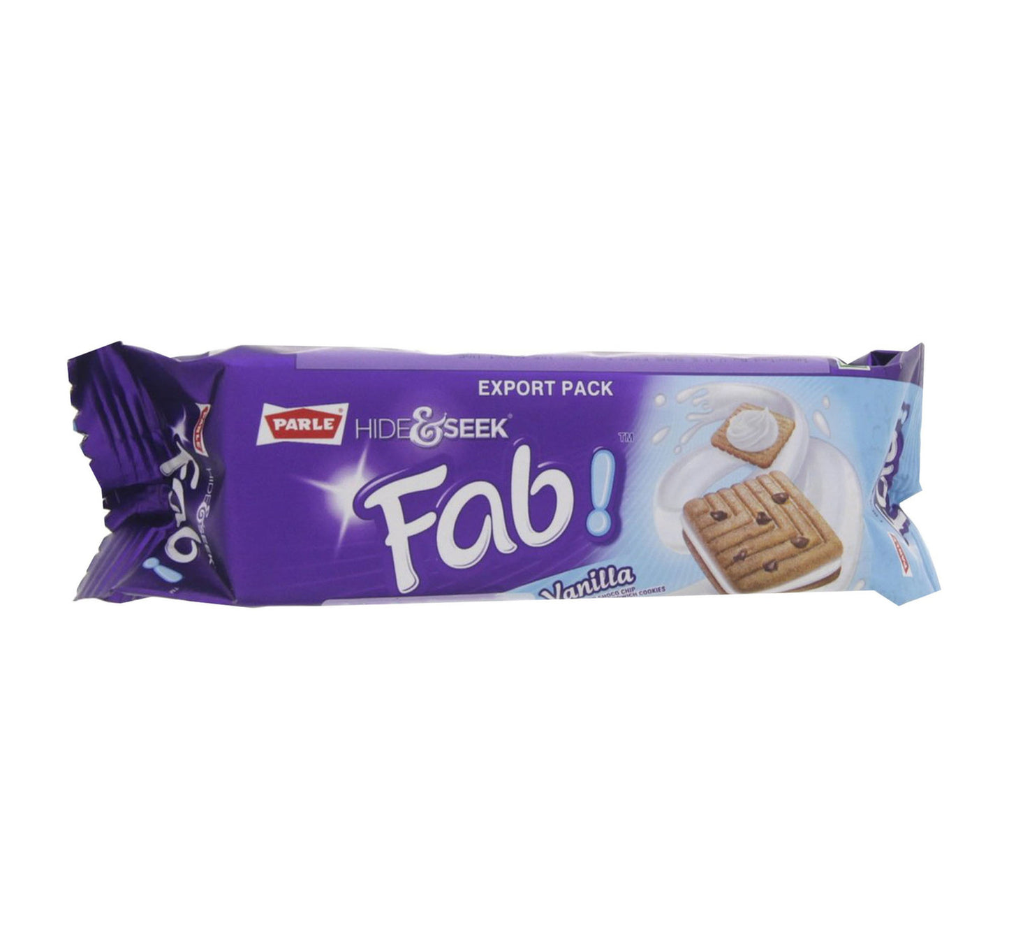 Parle Hide & Seek Fab Vanilla Flavoured Choco Chip Sandwich Cookies 100 g