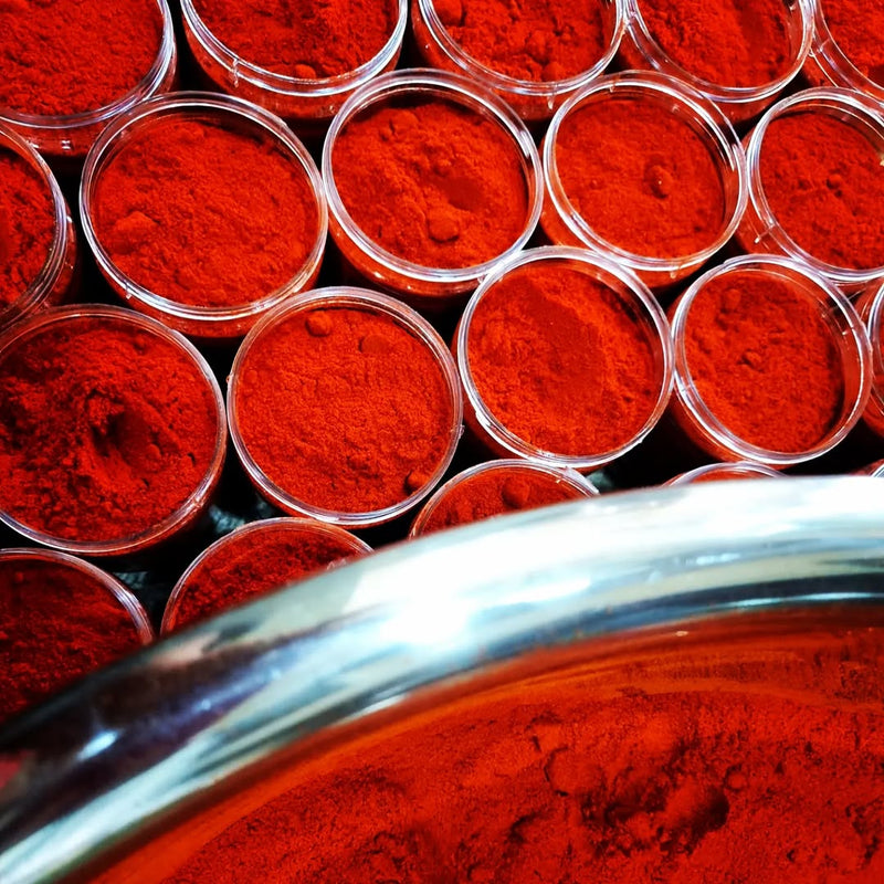 Red sweet pepper paprika spice Shefs