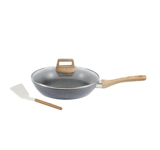 Chefline Frypan + Lid, 26 cm, Grey Granite
