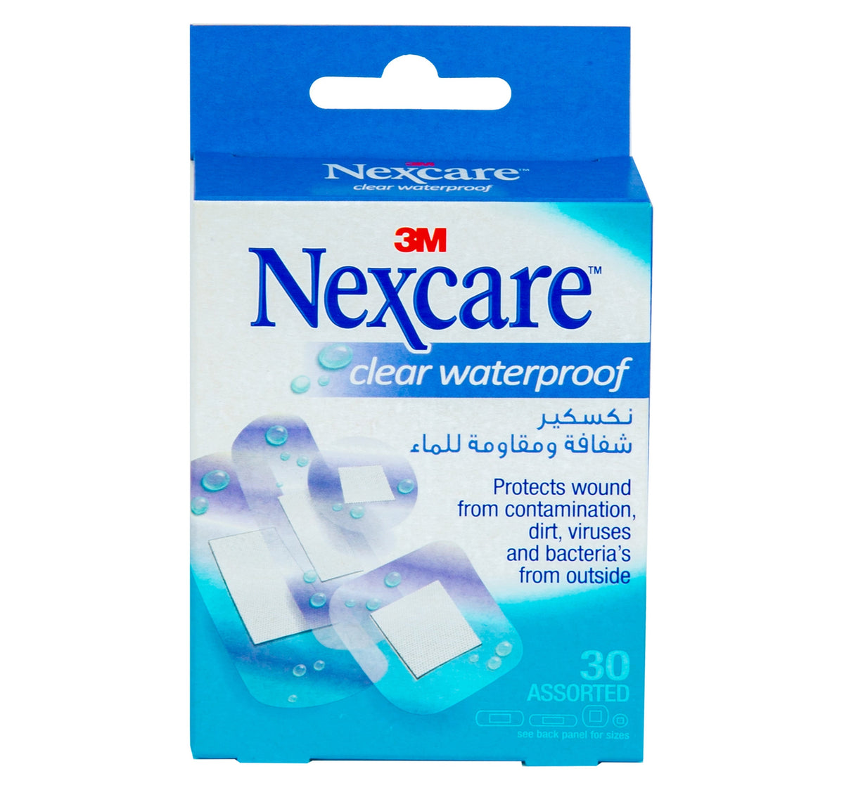 Nexcare Clear Waterproof Bandage Assorted 30 pcs
