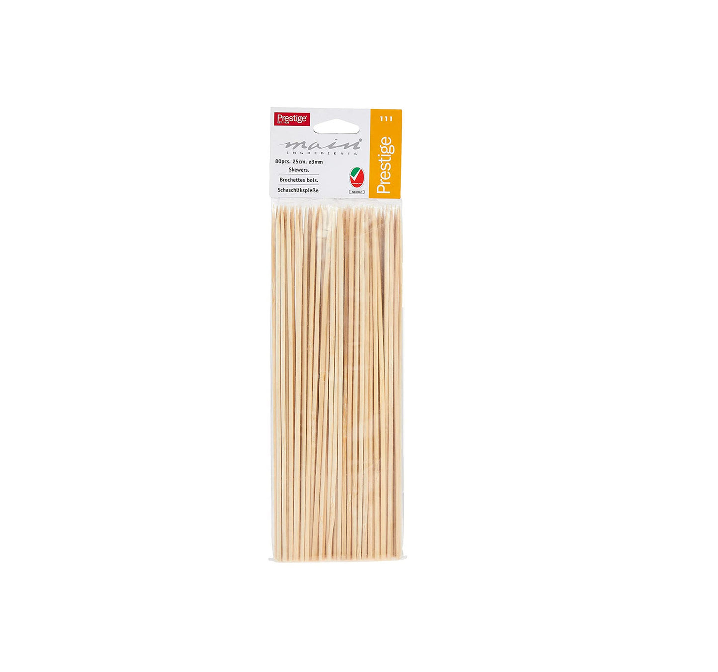 Prestige Wooden Skewers PR111 25cm 80pcs