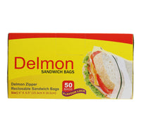 Delmon Sandwich Bags Size 15.3cm x 16.5cm 50 pcs