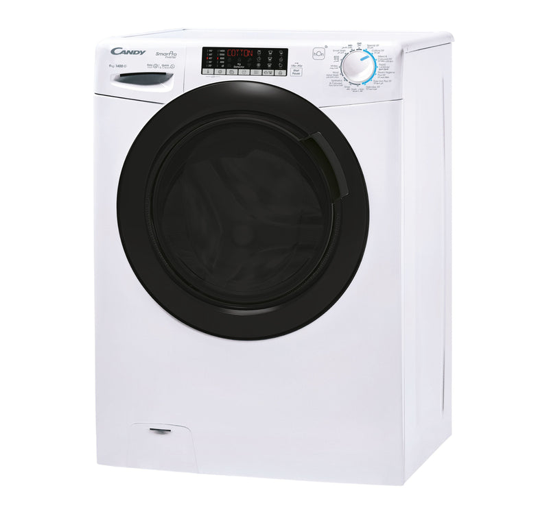 Candy Front Load Washer, 9 kg, 1400 RPM, White, CSO496TWMB-19