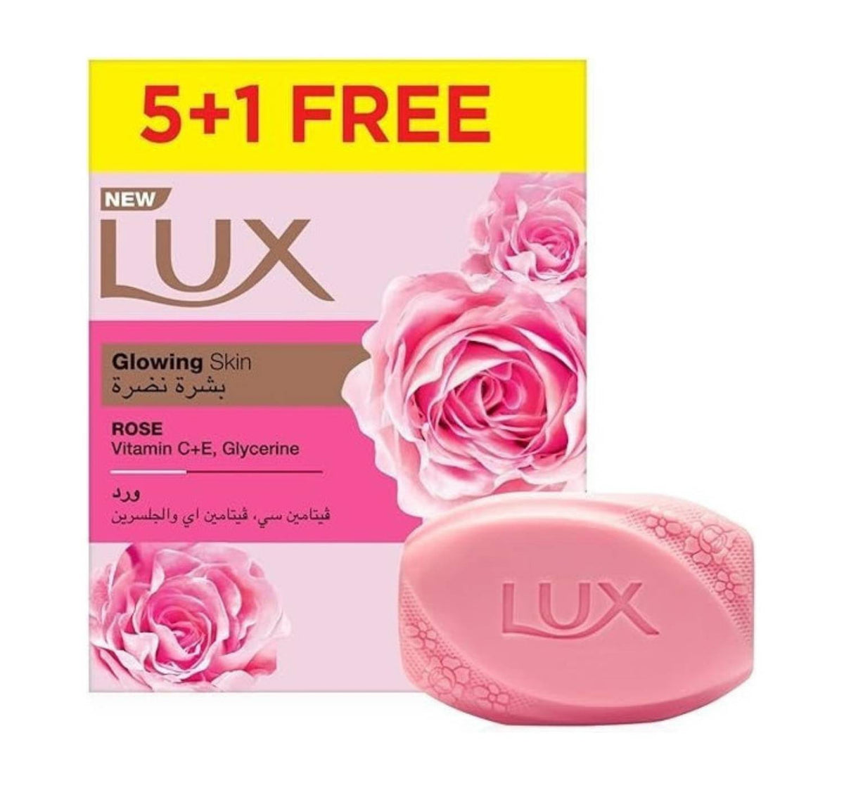 Lux Soap Glowing Skin Rose 120 g 5+1