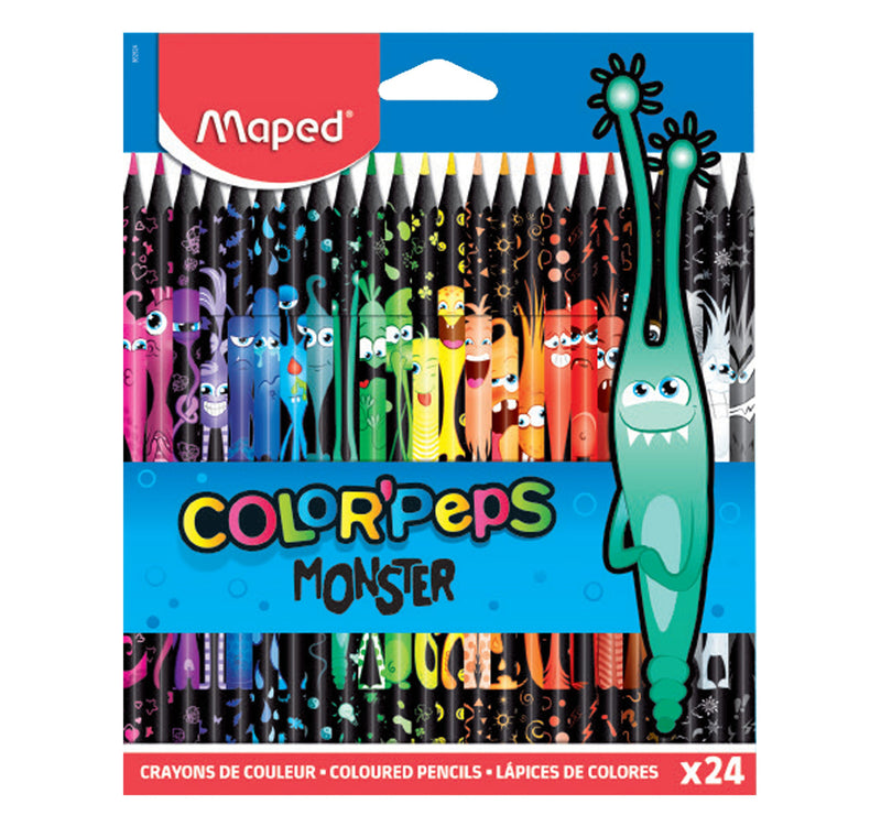 Maped Color Pencil Black Monster 24's