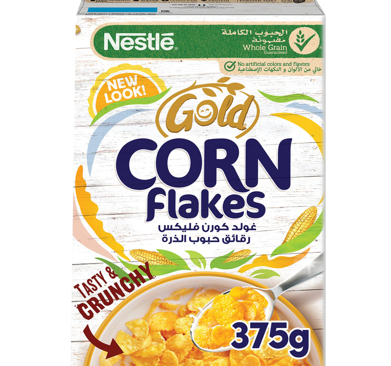 Nestle Gold Corn Flakes Breakfast Cereal 375 g