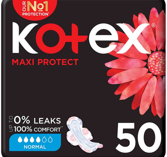 Kotex Maxi Protect Thick Normal Size Sanitary Pads with Wings 50pcs
