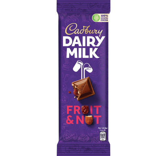 Cadbury Dairy Milk Fruit & Nut Chocolate 100 g Lulu Hypermarket