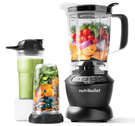 NutriBullet Full Size Blender + Combo, 1000 W, 7 Piece Accessories, Dark Grey, NBC-0910B