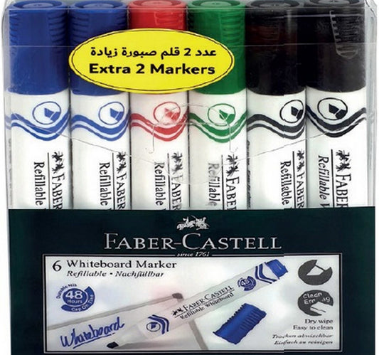 Faber-Castell White Borad Marker 6's 253950
