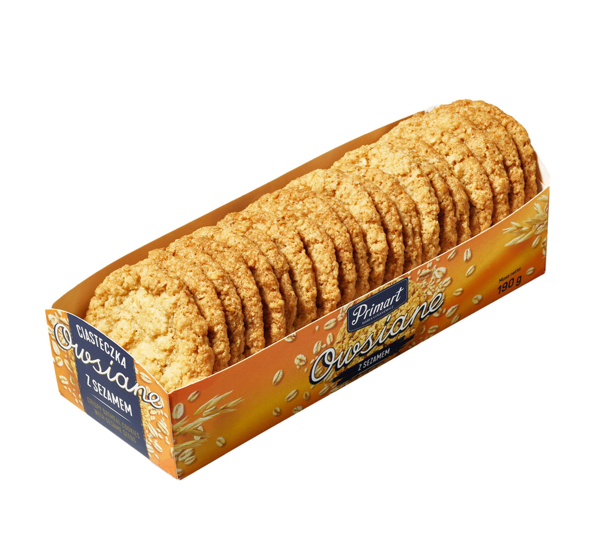 Primart Crispy Oatmeal Cookies with Sesame Seeds 190 g