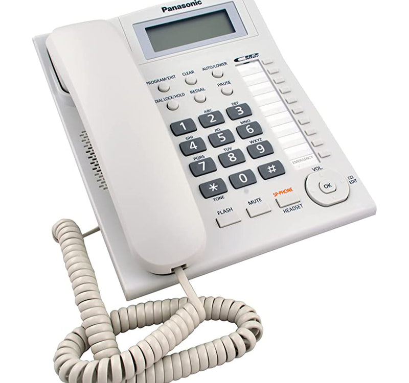 Panasonic Corded, Hand Free Speakerphone, White, KX-TS880MXW