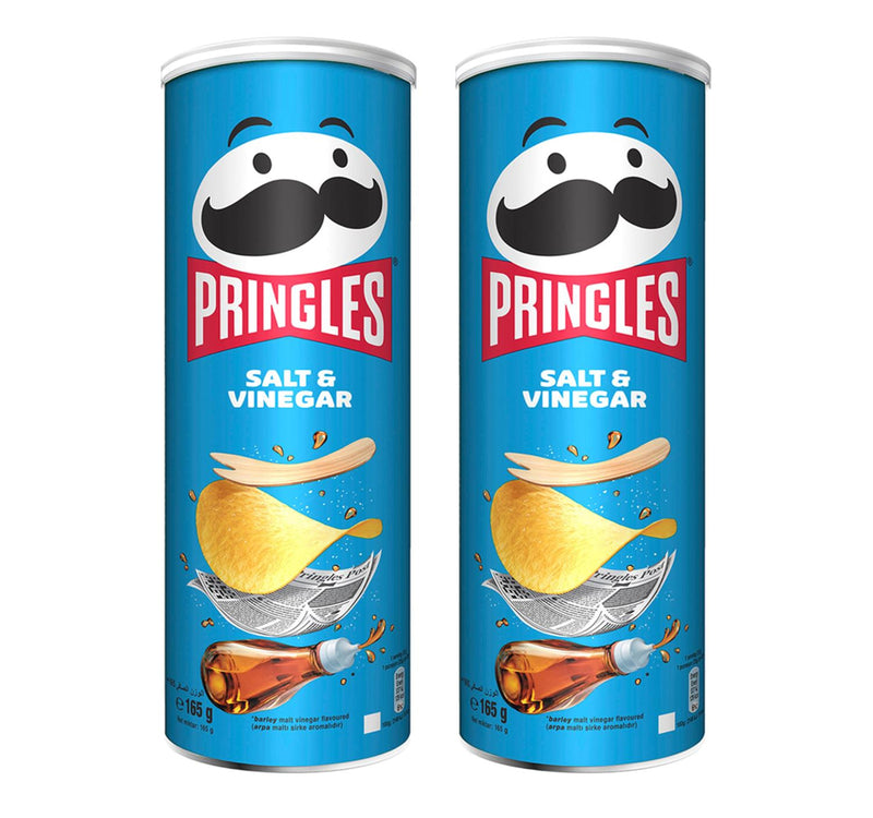 Pringles Salt & Vinegar Chips 2 x 165 g