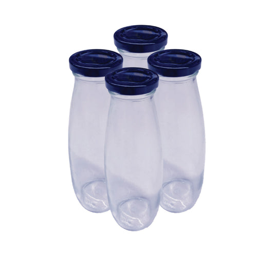 Crystal Drops Glass Bottle Set, 4 pcs, 500 ml, NNP500