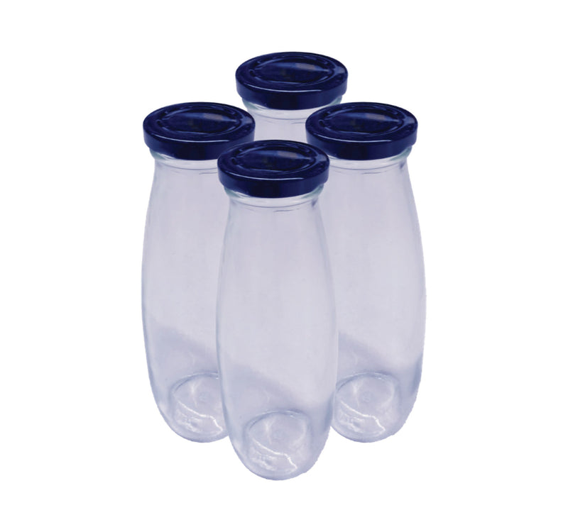 Crystal Drops Glass Bottle Set, 4 pcs, 500 ml, NNP500