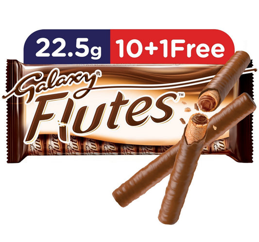 Galaxy Flutes Chocolate Twin Finger 22.5 g 10 + 1 Free Lulu Hypermarket