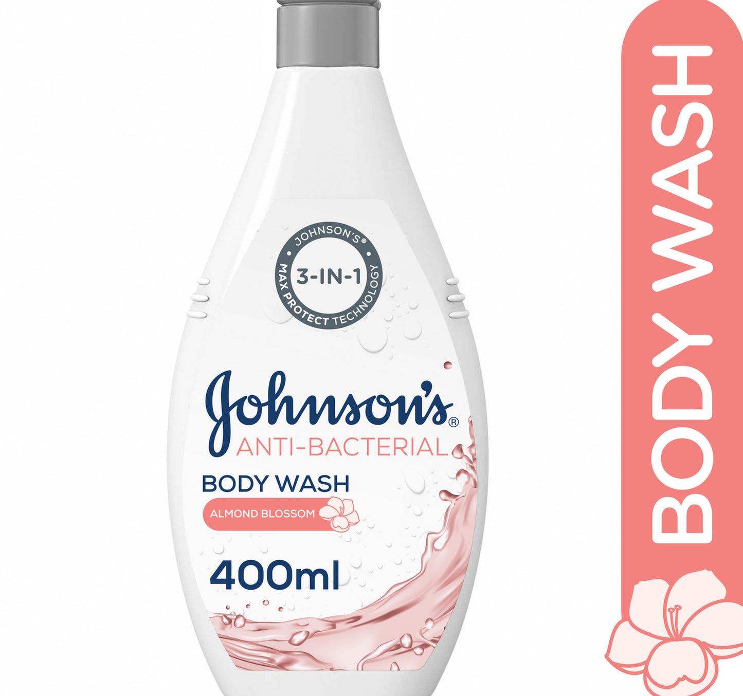 Johnson's Body Wash Anti-Bacterial Almond Blossom 400 ml