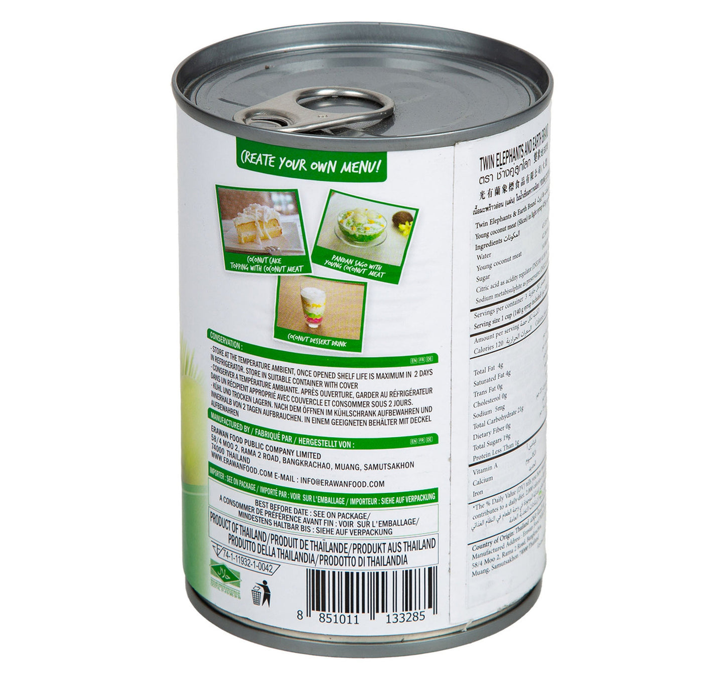 Twin Elephants Young Coconut Meat In Light Syrup 425 g