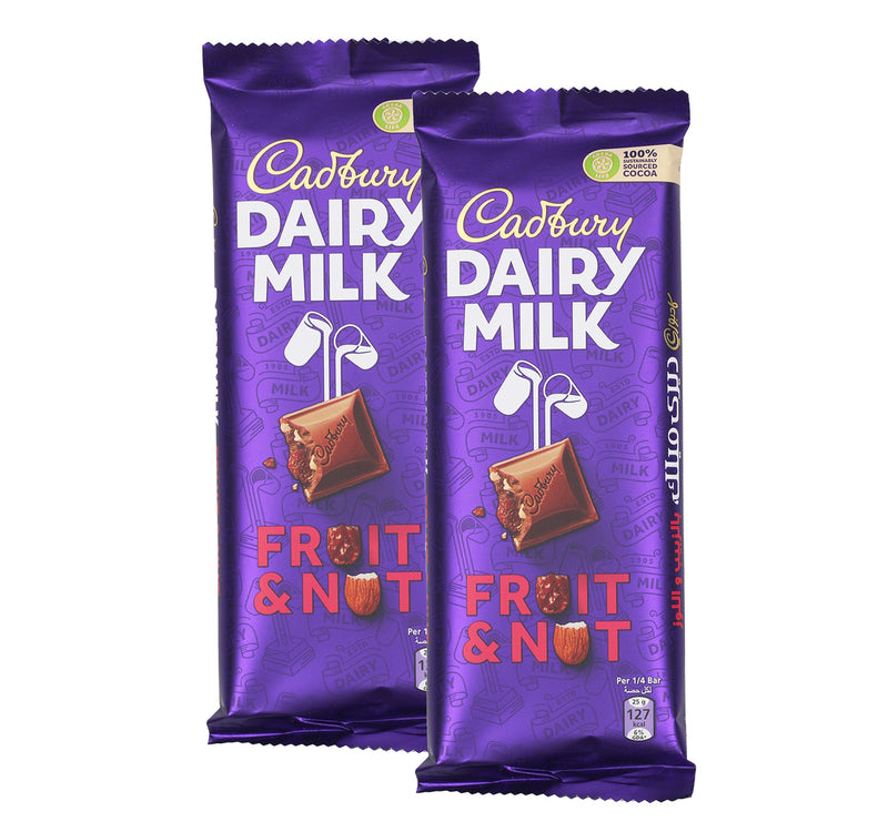 Cadbury Fruit & Nut Dairy Milk Value Pack 2 x 100 g