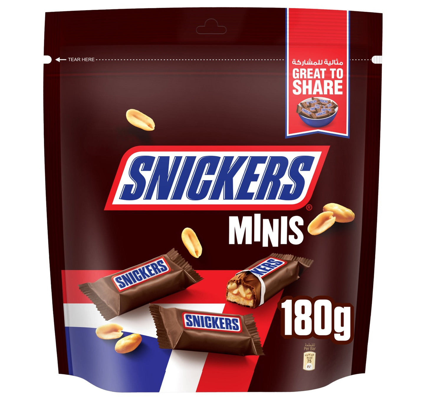 Snickers Minis Chocolate 10 pcs 180 g Lulu Hypermarket
