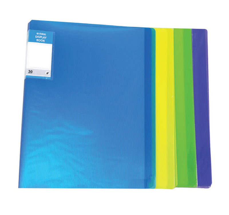 Maxi Display Book A4 30Pockts MXDB30 Assorted Colors 1Pc