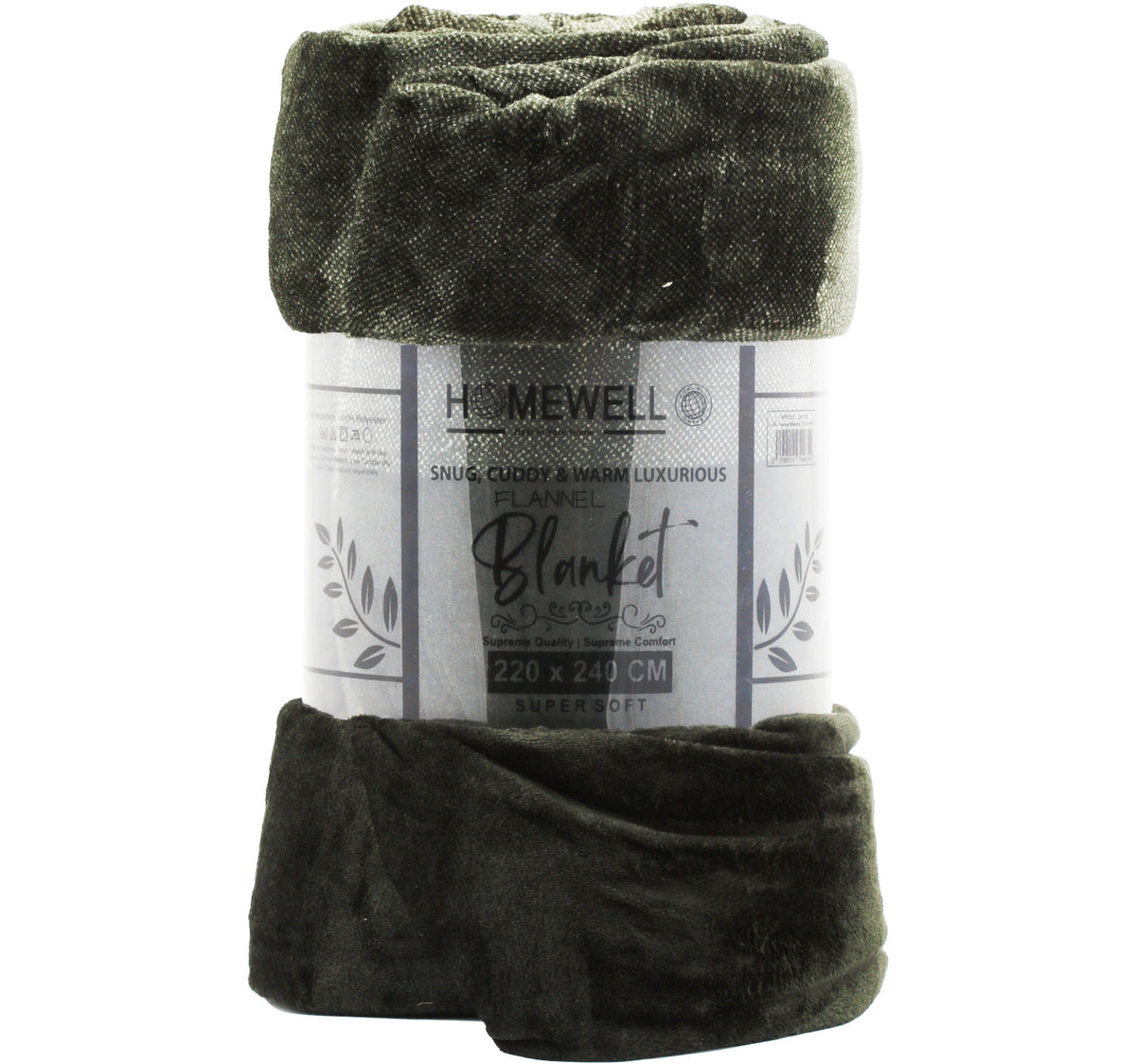 Homewell Flannel Blanket, 220 x 240 cm, Assorted