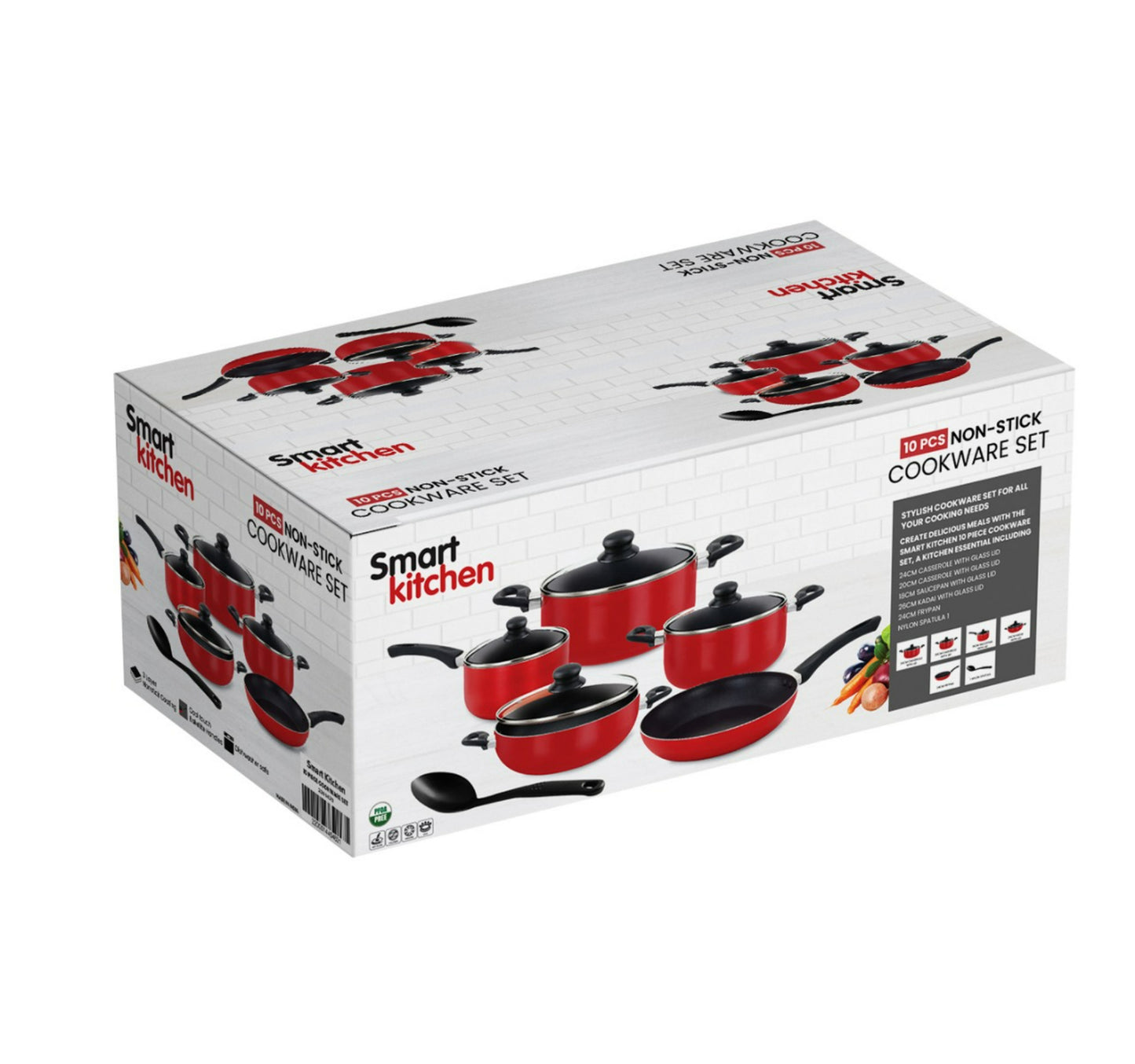 Smart Kitchen Non Stick Cookware Set, 10 Pcs, INDSPO10