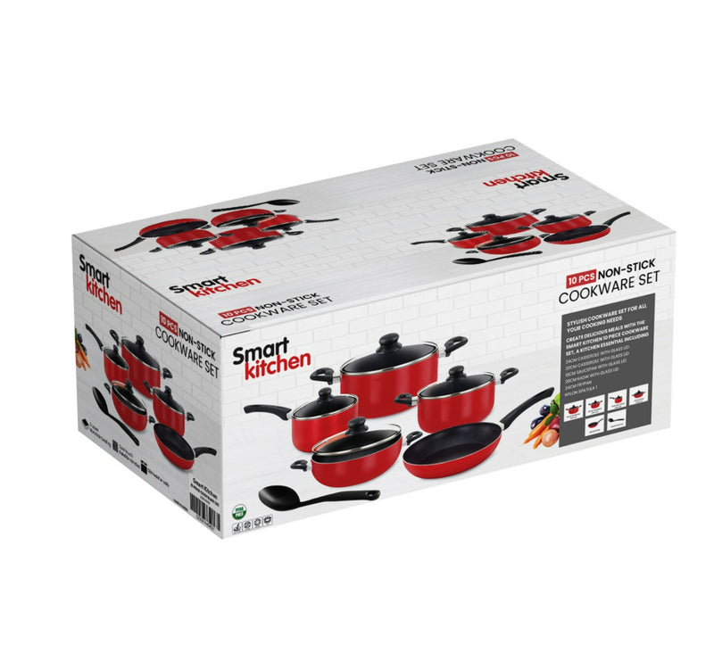 Smart Kitchen Non Stick Cookware Set, 10 Pcs, INDSPO10