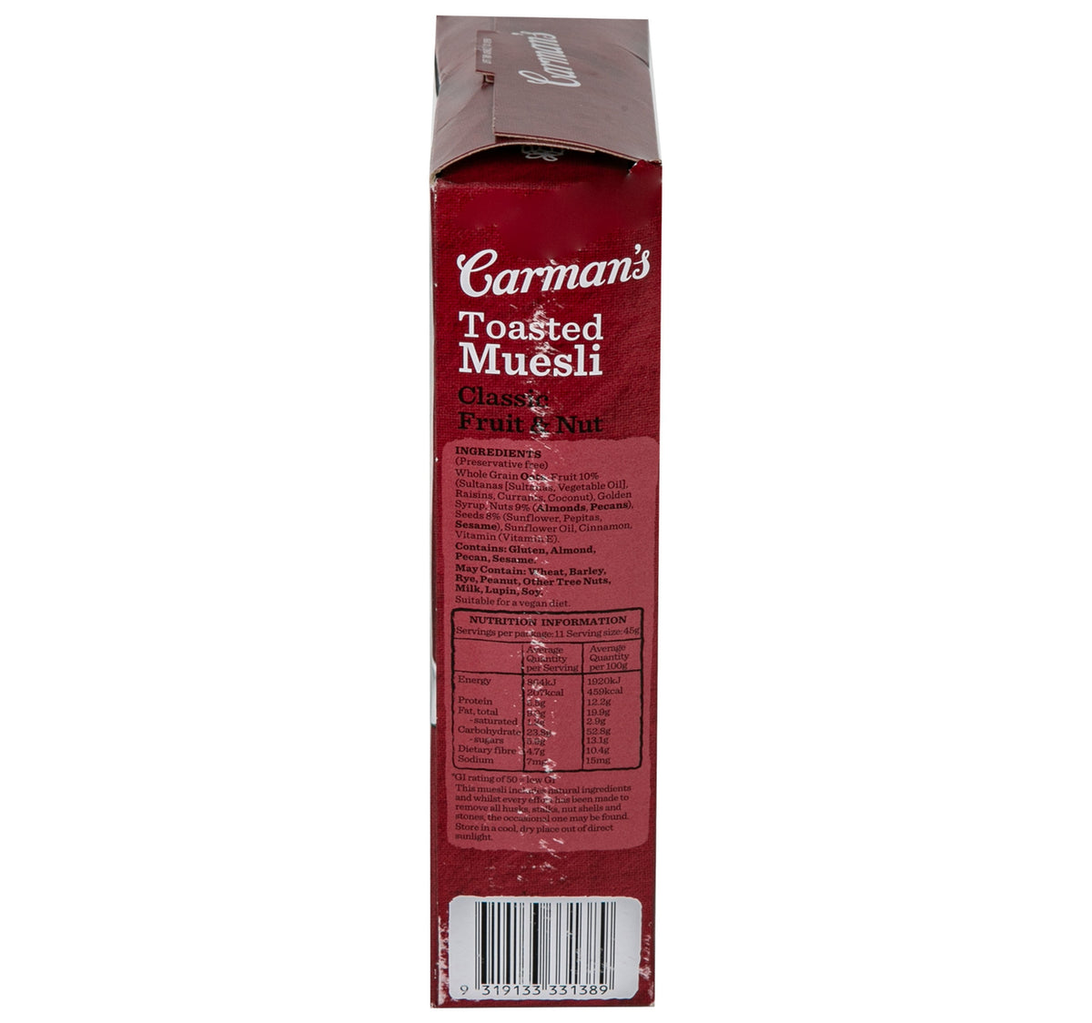 Carma's Classic Fruit & Nut Muesli 500 g