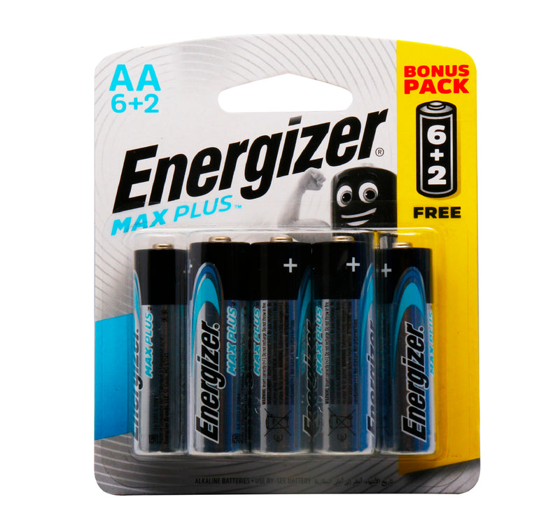 Energizer Max Plus AA Alkaline Battery 6+2