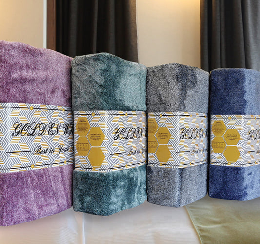 Golden Wheat Flannel Blanket 200x230cm Assorted Per Pc