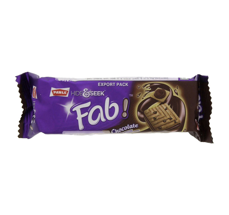 Parle Hide & Seek Fab Chocolate Flavoured Choco Chip Sandwich Cookies 100 g