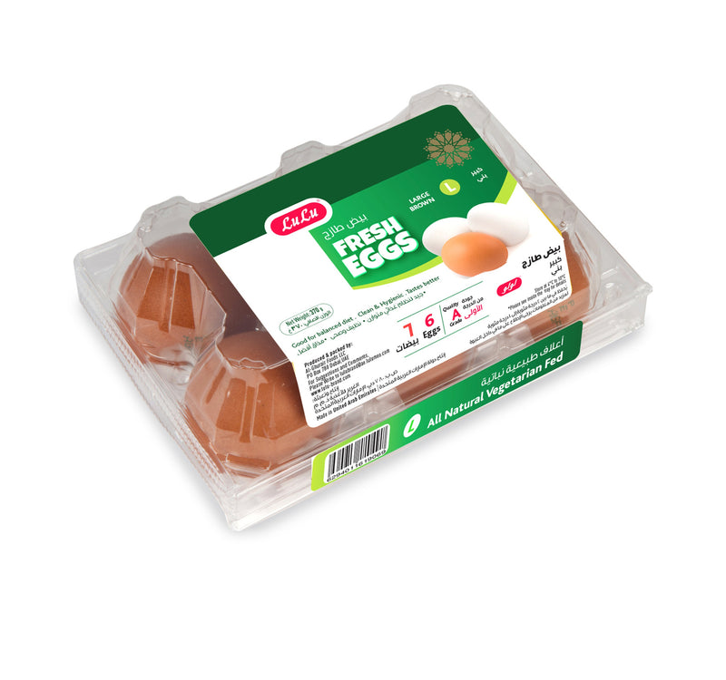 LuLu Brown Eggs Large 6 pcs Sultan Center