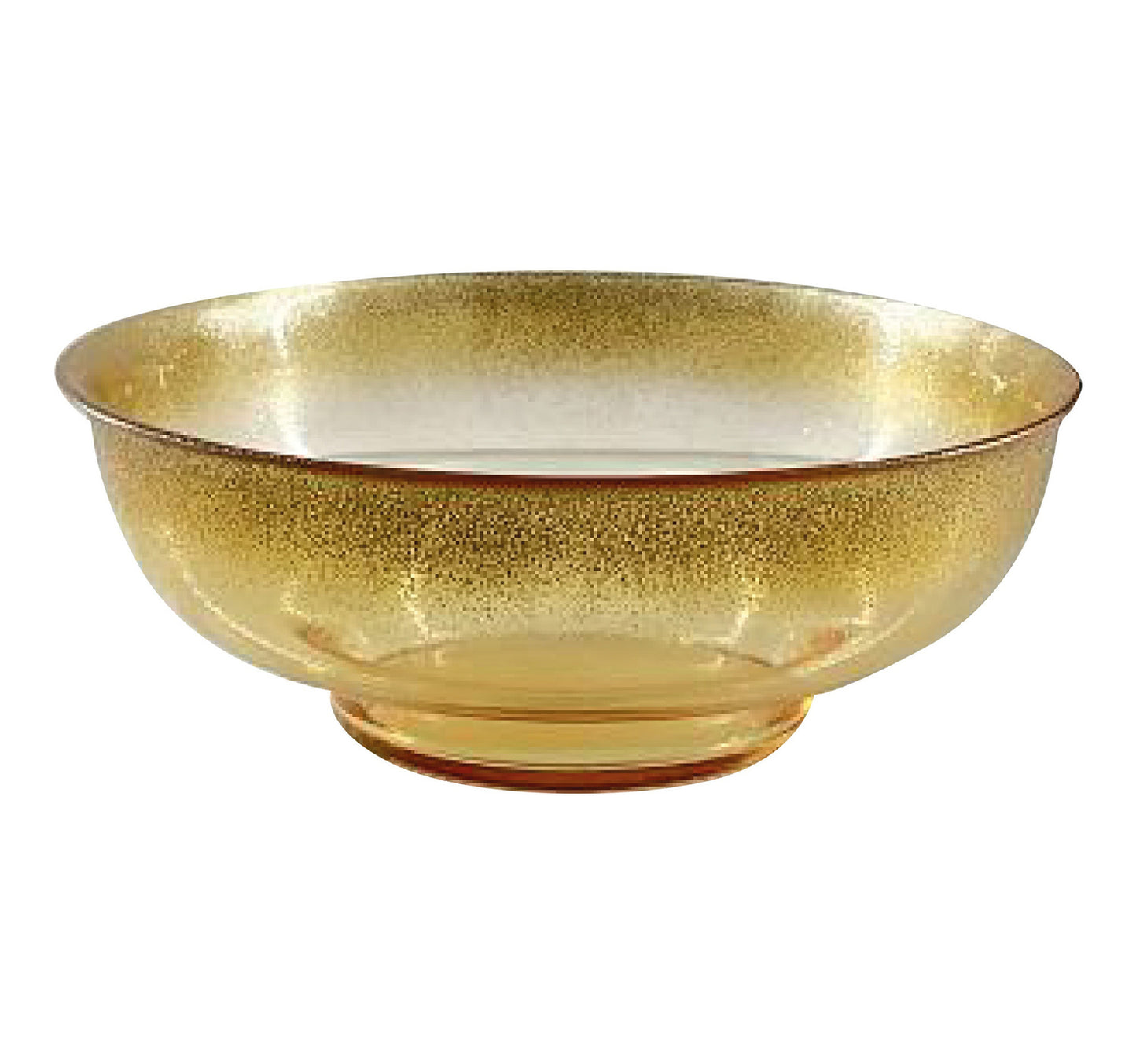 Glascom Decorative Glass Bowl, 22 cm, Amber, YY1013