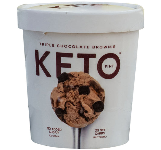 Keto Pint No Added Sugar Triple Chocolate Brownie Ice Cream 473 ml Lulu Hypermarket