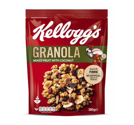Kellogg's Granola Mixed Fruit With Coconut 380 g Lulu Hypermarket