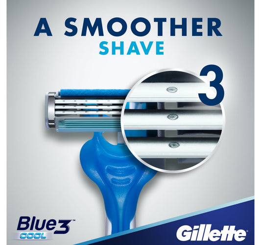 Gillette Blue 3 Cool Men's 3-Bladed Disposable Razor 3 pcs