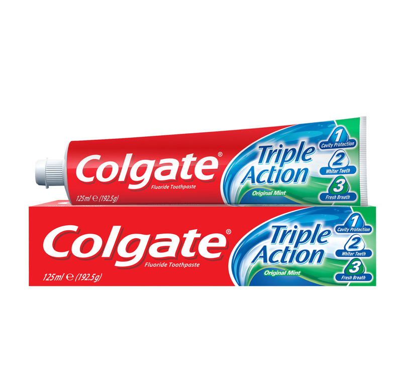 Colgate Toothpaste Triple Action Original Mint 125 ml