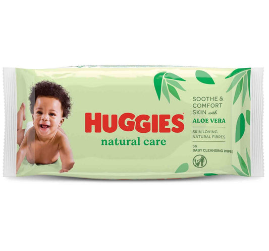 Huggies Natural Baby Wipes Aloe Vera Wipes 56 pcs