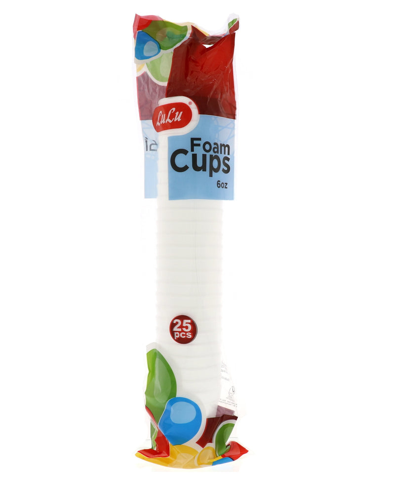 LuLu Foam Cup 6oz 25 pcs