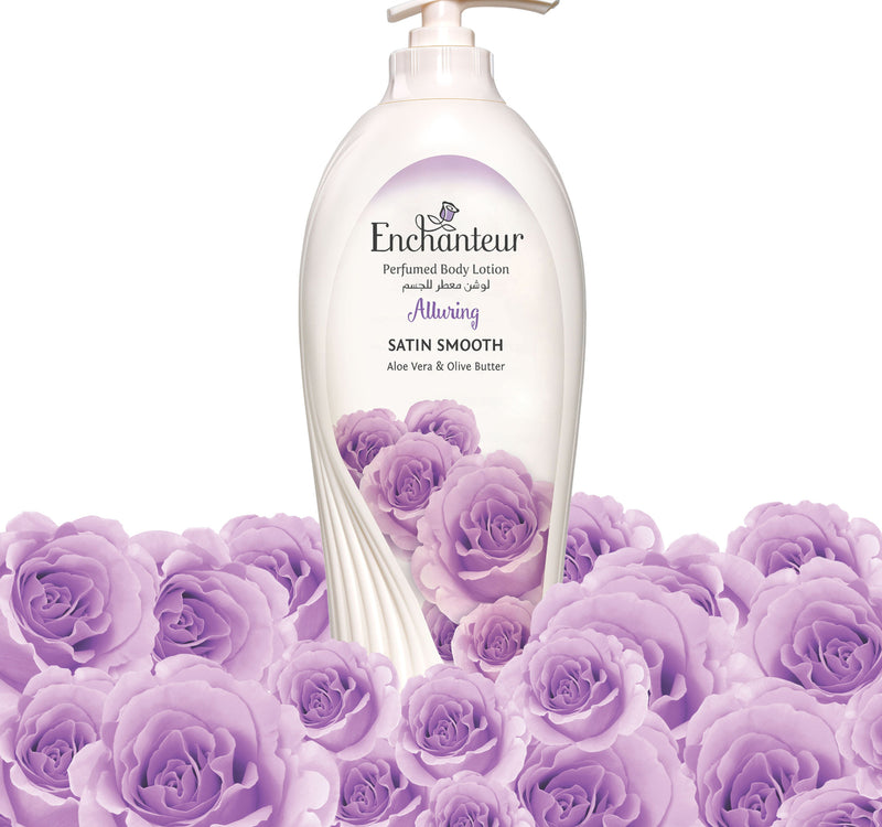 Enchanteur Satin Smooth Alluring Lotion with Aloe Vera & Olive Butter 500 ml