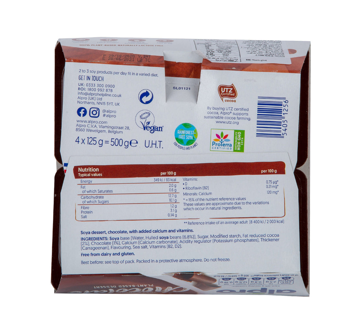 Alpro Soya Dessert Silky & Smooth Chocolate 4 pcs Sultan Center