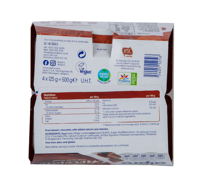 Alpro Soya Dessert Silky & Smooth Chocolate 4 pcs Sultan Center