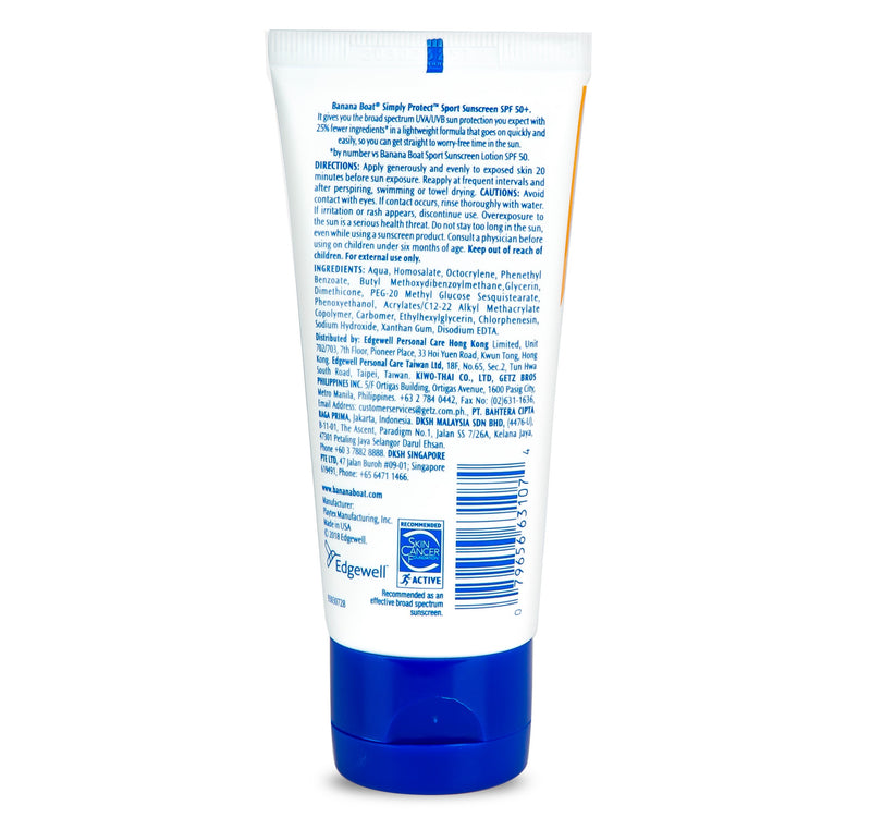 Banana Boat Simply Protect Sport Sunscreen Lotion 90 ml