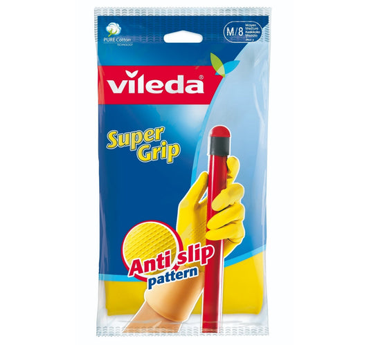Vileda Gloves Super Grip Medium Size 1 Pair