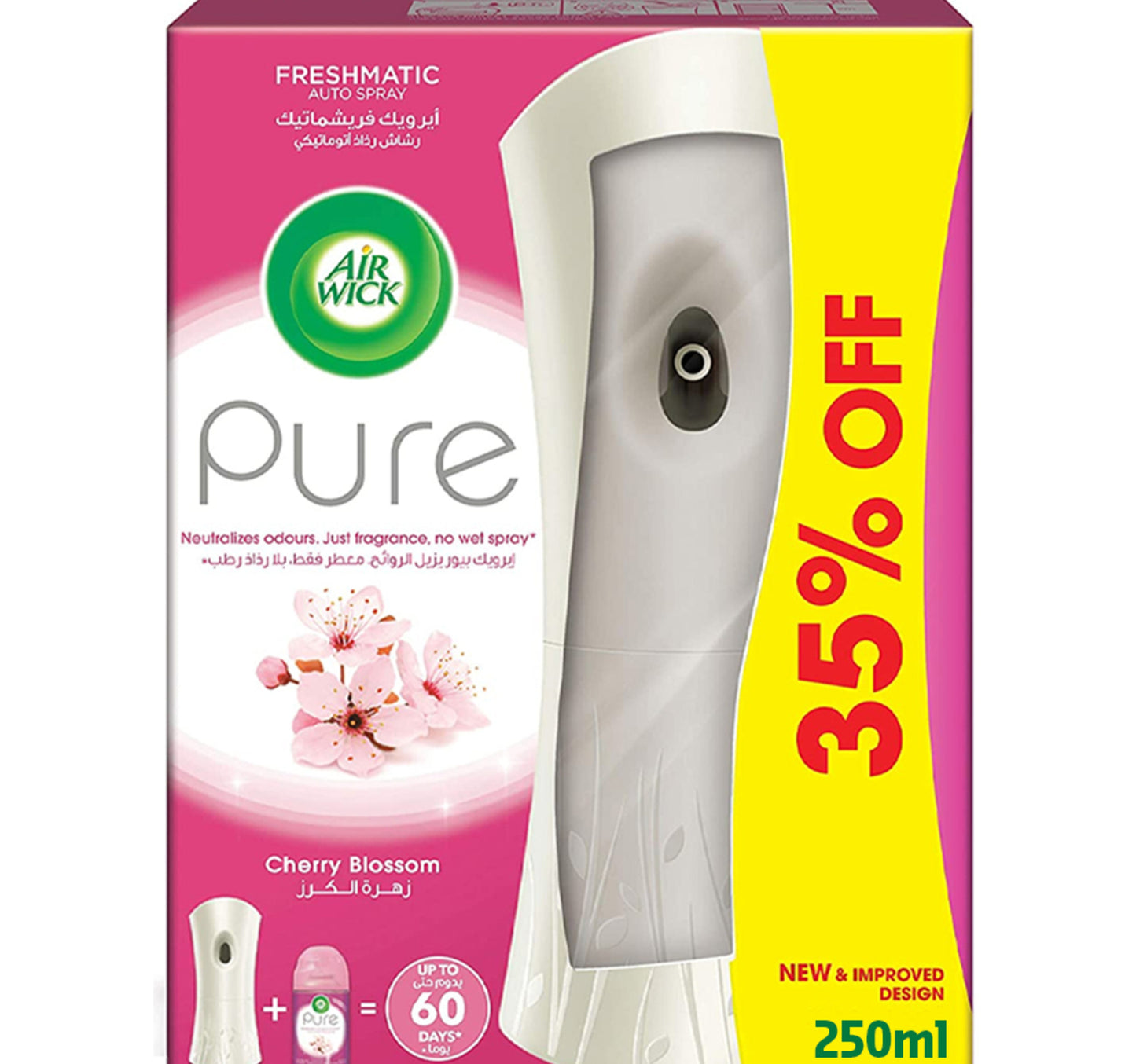 Airwick Freshmatic Auto Spray Pure Cherry Blossom Value Pack 250 ml