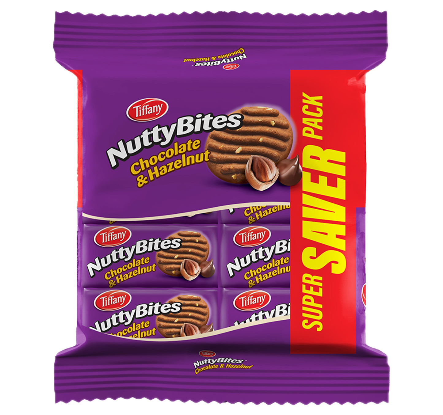 Tiffany Nutty Bites Chocolate & Hazelnut Value Pack 8 x 72 g