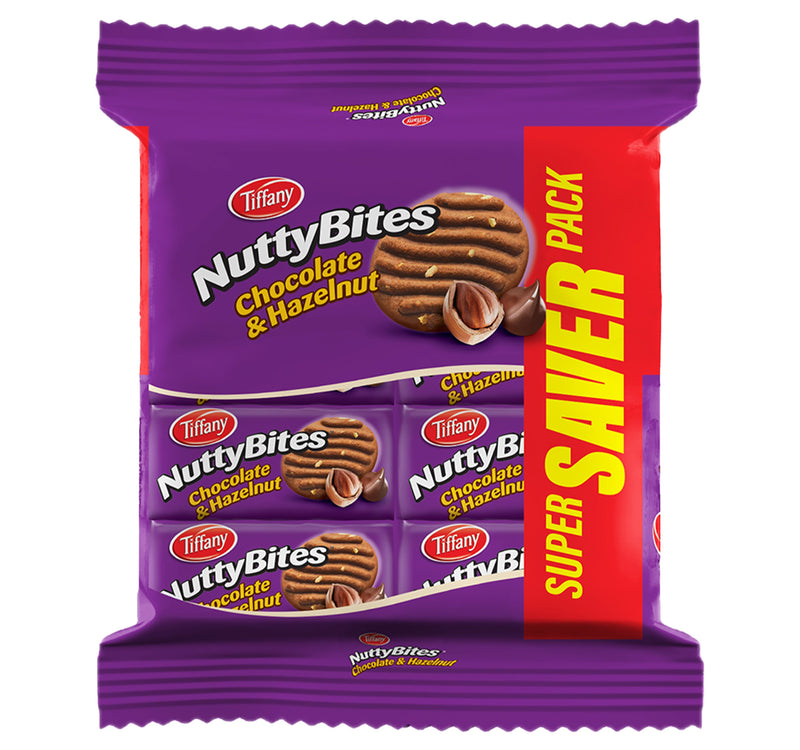 Tiffany Nutty Bites Chocolate & Hazelnut Value Pack 8 x 72 g